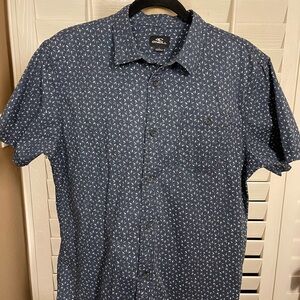 O'Neill Men's Navy Floral Button Down Shirt